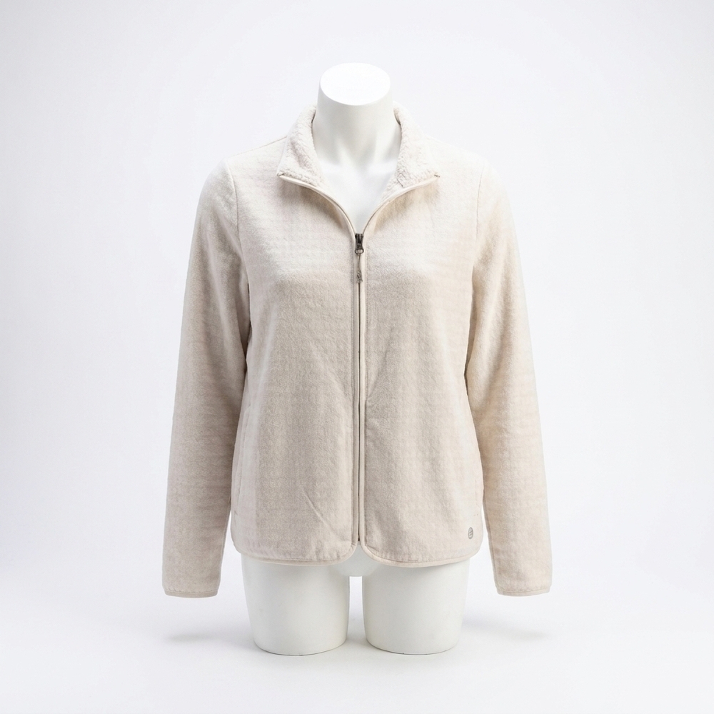 NEW FREE FLY gridback fleece jacket in stone